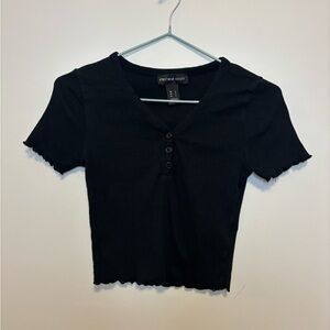 Streetwear Society - Ribbed Cropped Tee - V Neck - Size S